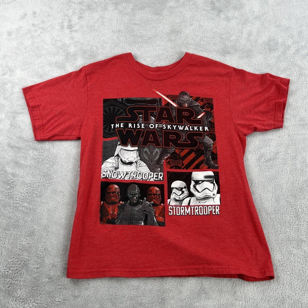 Star Wars The Rise of Skywalker T-Shirt Kids M Red Short Sleeve Movie Graphic